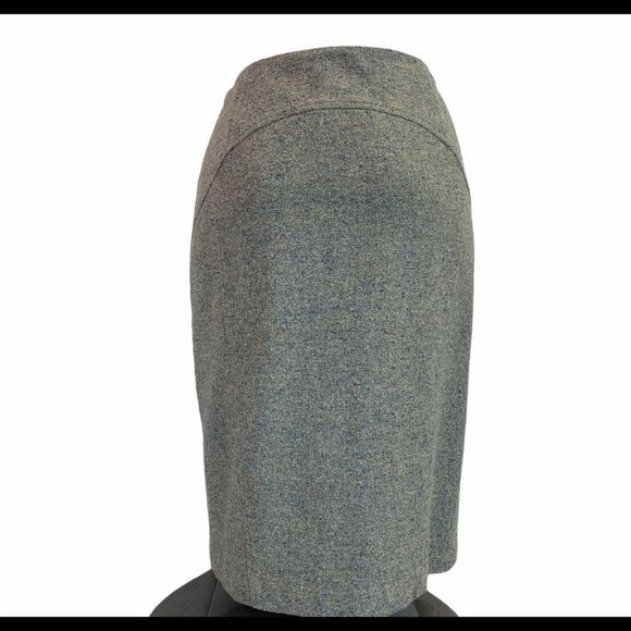 Lafayette blue green Tweed wool silk skirt size 6 - Picture 2 of 9